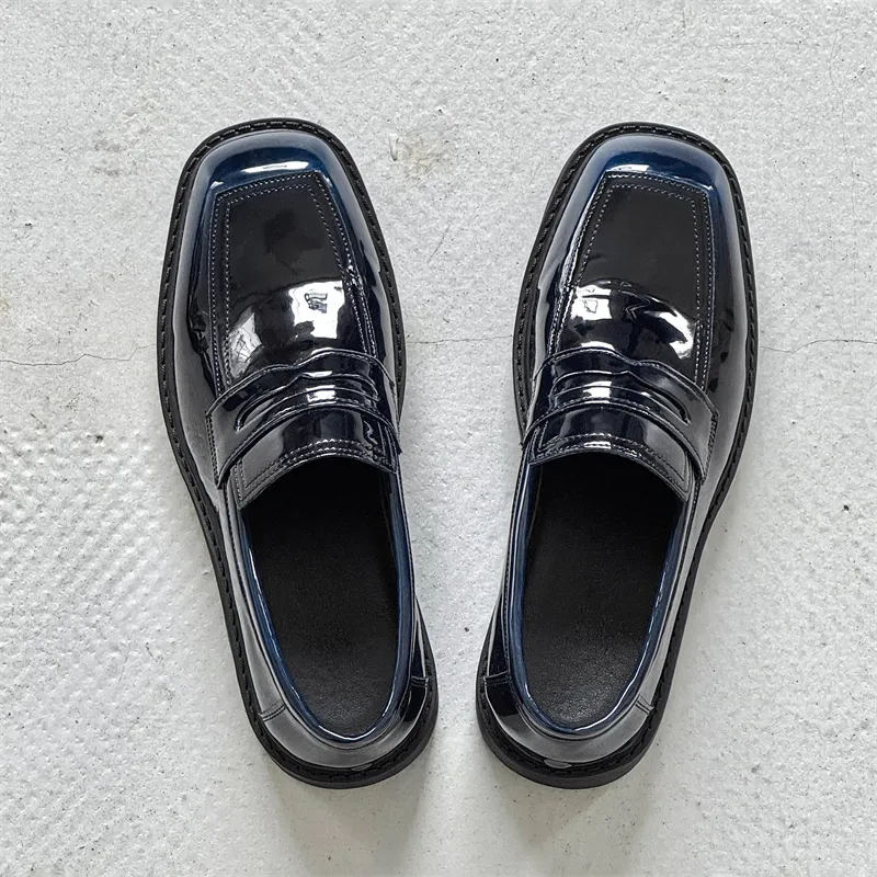 SOBB Loafers Men Black/Red/Brown/Green/Patent Leather/Blue/Purple/Charcoal Black/Gray-33