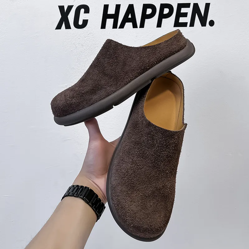 SOBB Rubber Sole Abrasion Resistant Slip Resistant Closed Toe Slippers Men's-40