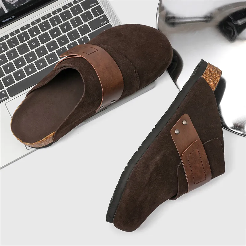 SOBB Rubber Sole Abrasion Resistant Slip Resistant Closed Toe Slippers Men's-9