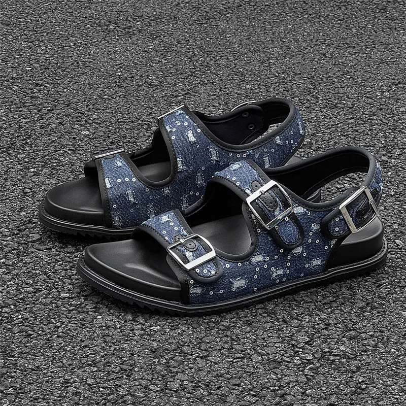 SOBB Beach Sandals Men Blue-2