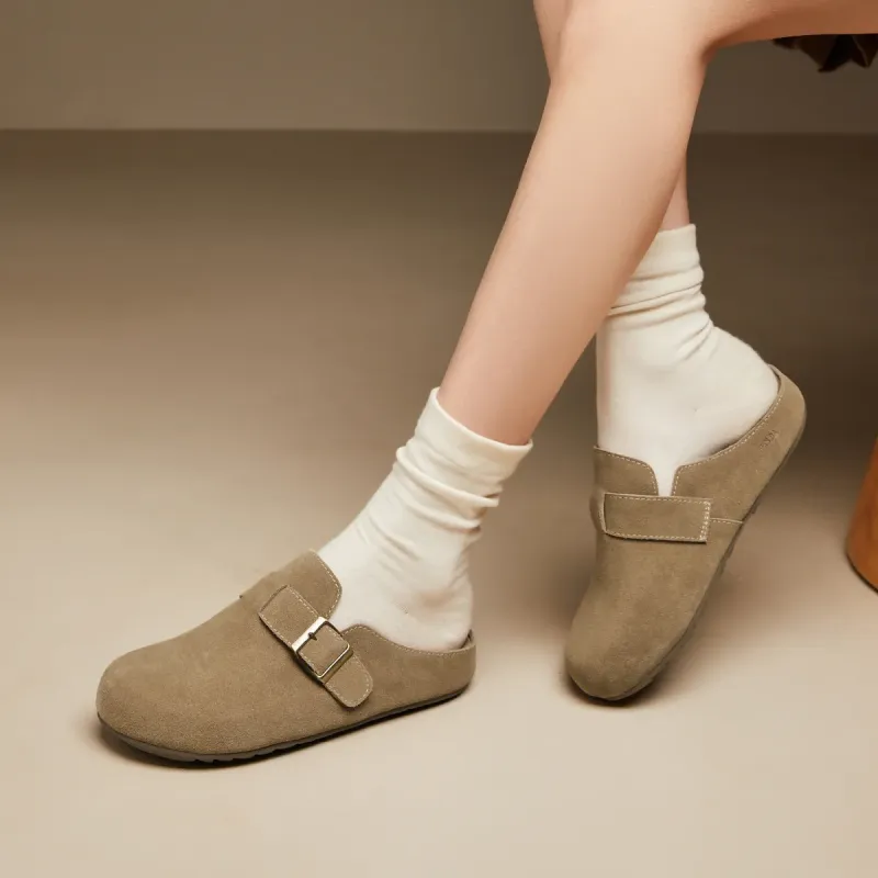 SOBB Rubber Sole Abrasion Resistant Slip Resistant Closed Toe Slippers Women's-1