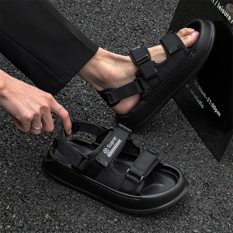 SOBB Beach Sandals Men Black-3