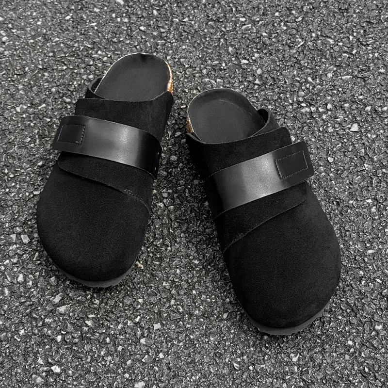 SOBB Rubber Sole Abrasion Resistant Slip Resistant Closed Toe Slippers Men's-3