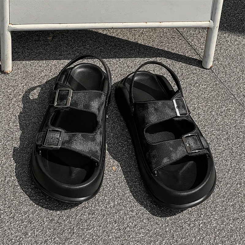 SOBB Beach Sandals Men Black/Blue-5