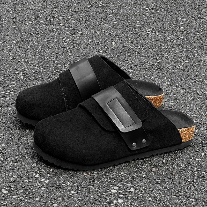 SOBB Rubber Sole Abrasion Resistant Slip Resistant Closed Toe Slippers Men's-1