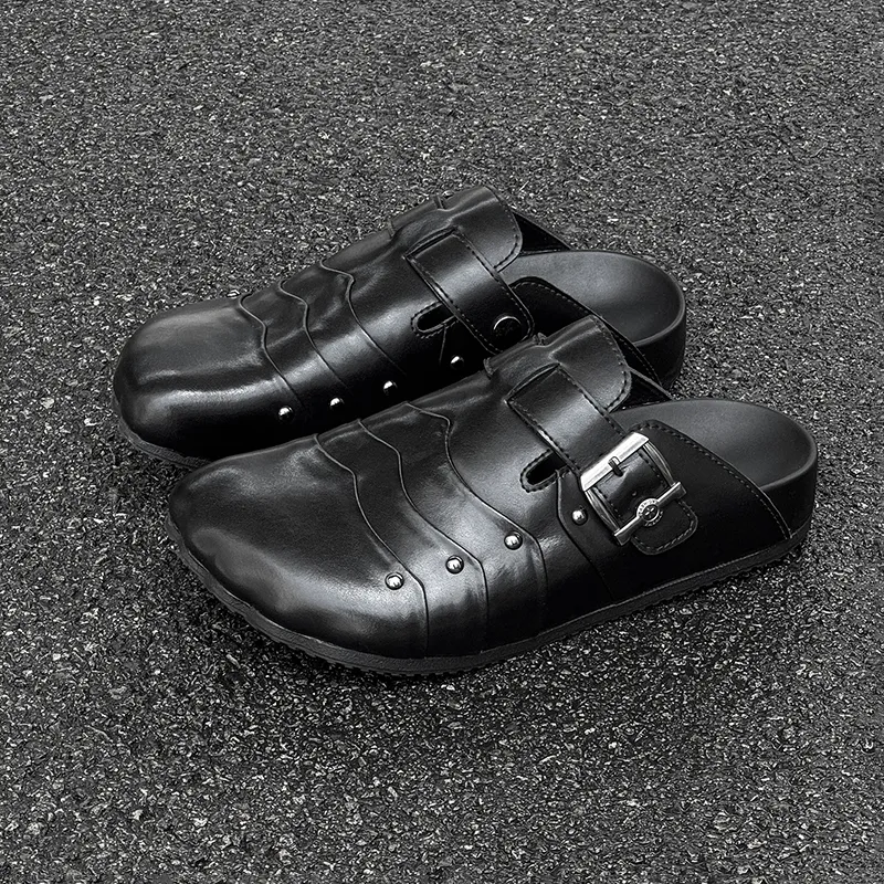 SOBB Abrasion Resistant Slip Resistant Closed Toe Slippers Unisex Black-5