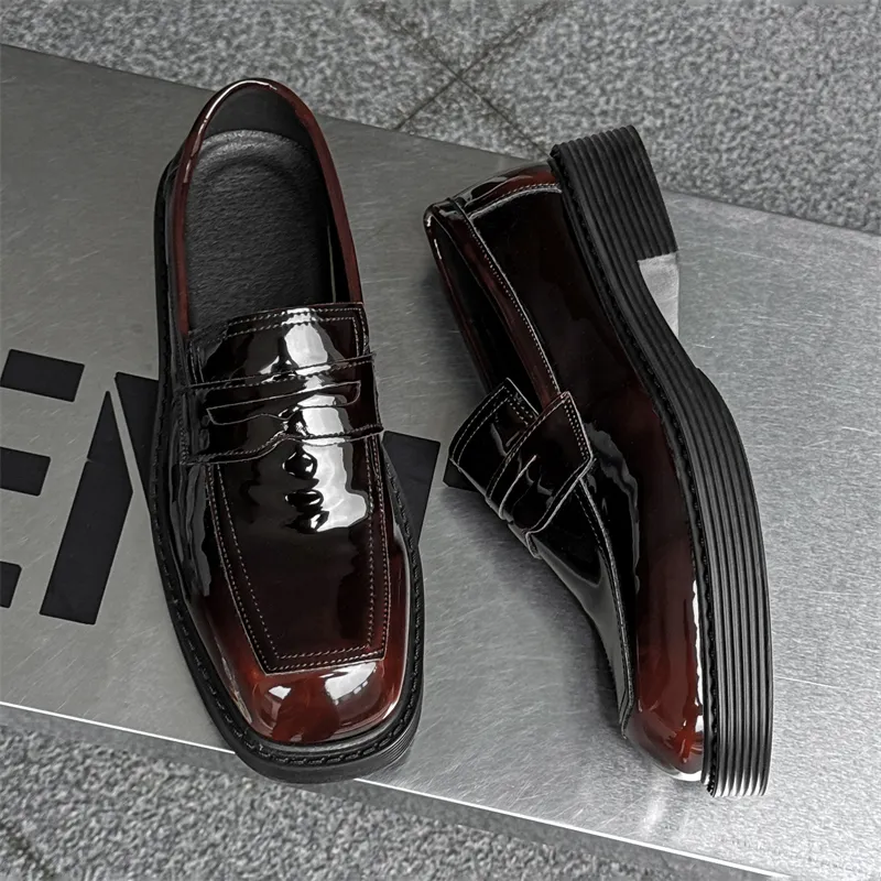 SOBB Loafers Men Black/Red/Brown/Green/Patent Leather/Blue/Purple/Charcoal Black/Gray-15