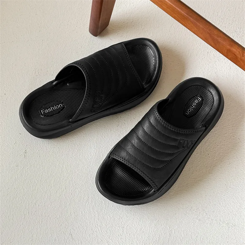 SOBB Slide Slippers Men's Black-3