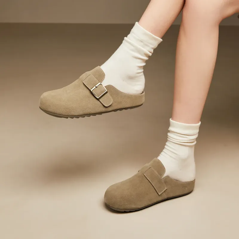 SOBB Rubber Sole Abrasion Resistant Slip Resistant Closed Toe Slippers Women's-3