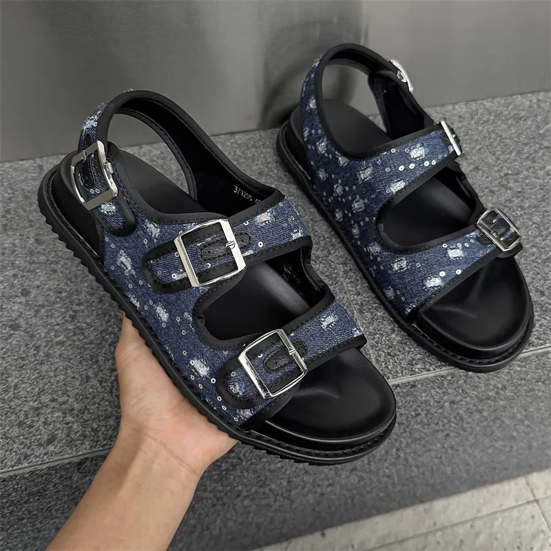 SOBB Beach Sandals Men Blue-4