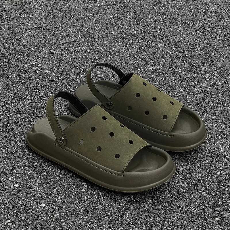 SOBB Beach Sandals Men's Olive Green-2