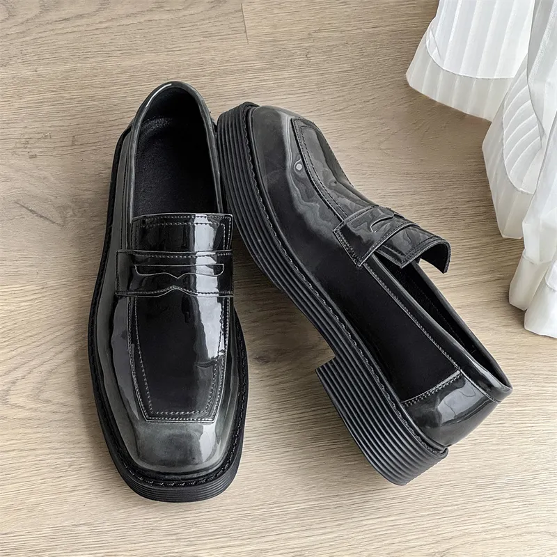 SOBB Loafers Men Black/Red/Brown/Green/Patent Leather/Blue/Purple/Charcoal Black/Gray-51