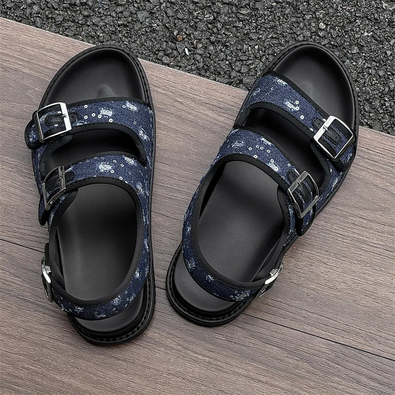 SOBB Beach Sandals Men Blue-5
