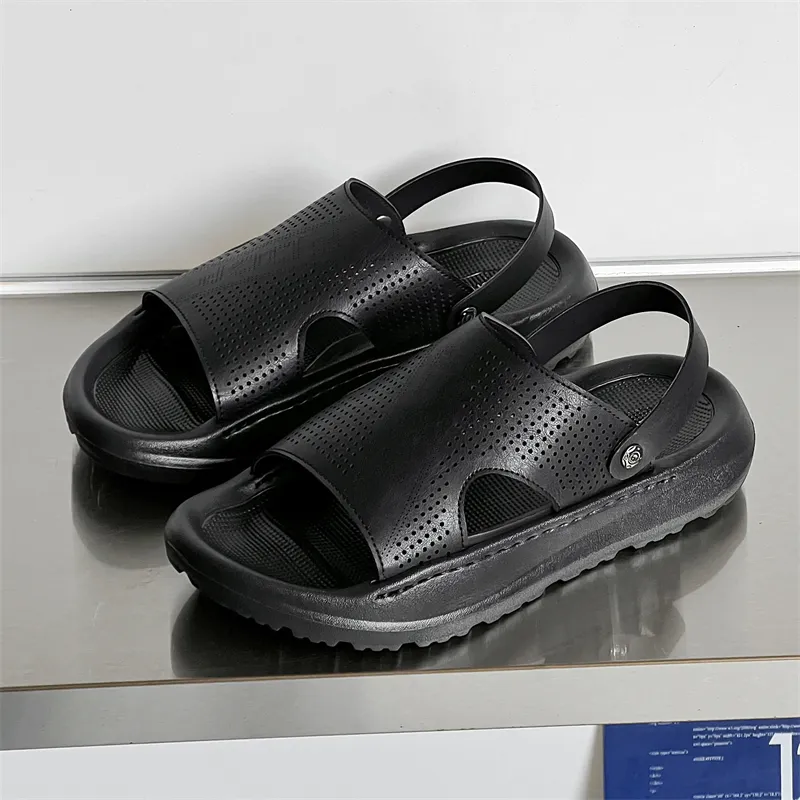 SOBB Beach Sandals Men Gray/Olive Green/Black-12