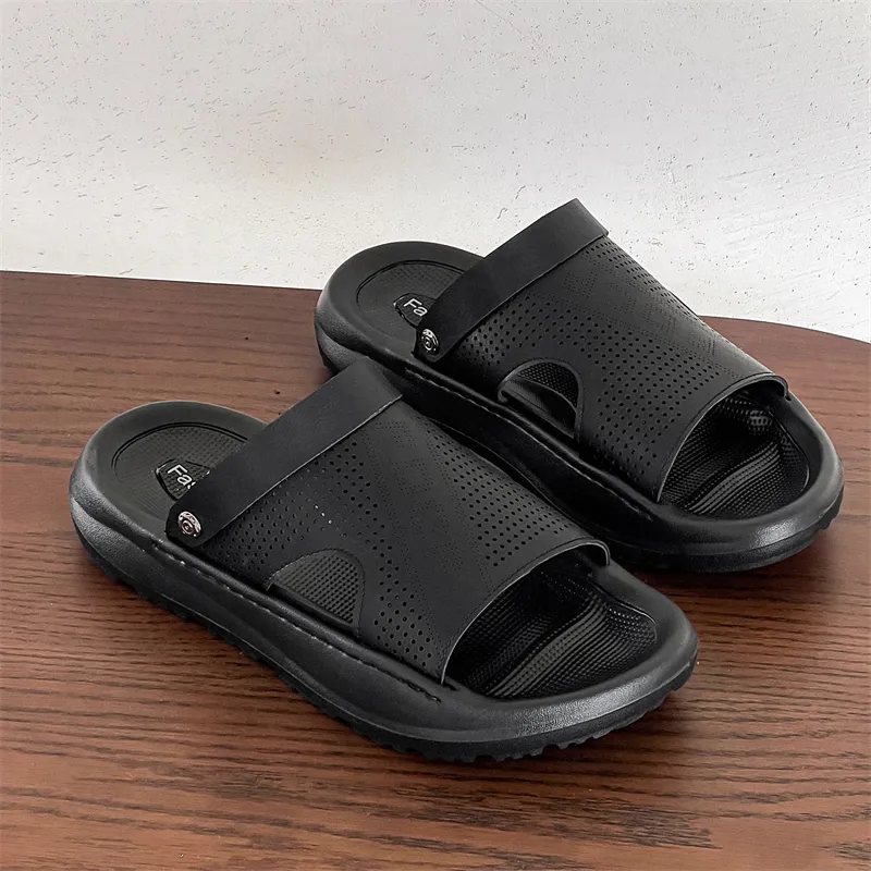SOBB Beach Sandals Men Gray/Olive Green/Black-14