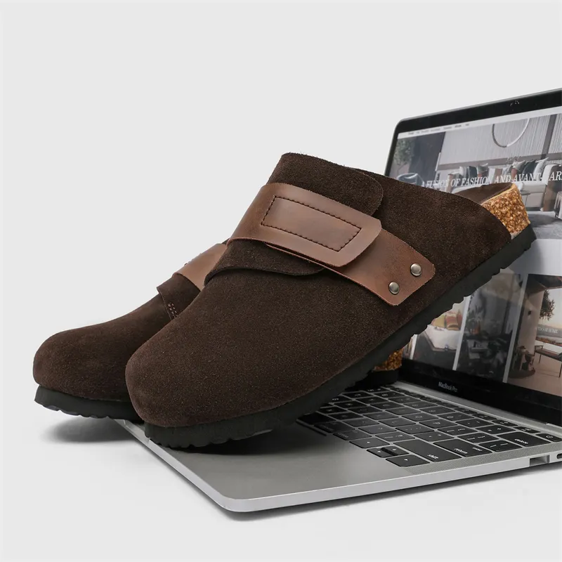 SOBB Rubber Sole Abrasion Resistant Slip Resistant Closed Toe Slippers Men's-8