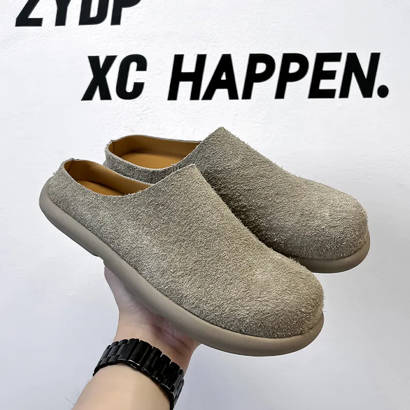 SOBB Rubber Sole Abrasion Resistant Slip Resistant Closed Toe Slippers Men's-27