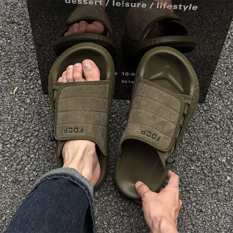 SOBB Slide Slippers Men's Olive Green-2