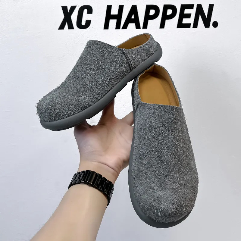 SOBB Rubber Sole Abrasion Resistant Slip Resistant Closed Toe Slippers Men's-23