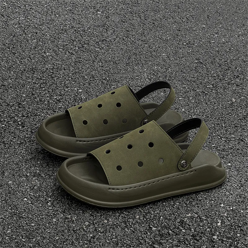 SOBB Beach Sandals Men's Olive Green-1