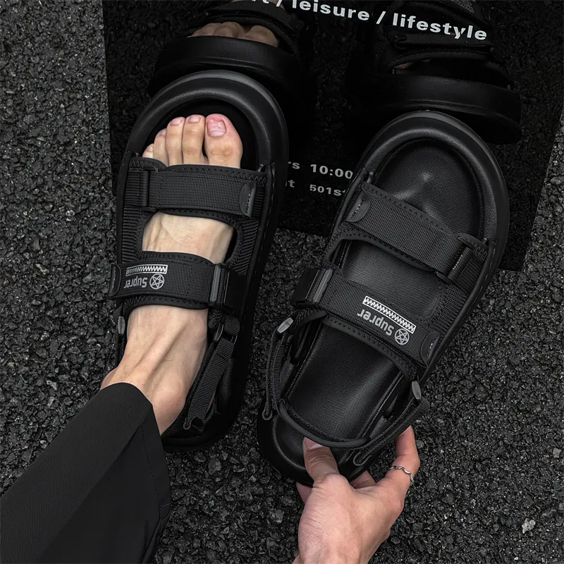 SOBB Beach Sandals Men Black-2