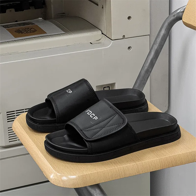 SOBB Rubber Sole Slip Resistant Abrasion Resistant Cushioning Slide Slippers Men's-3