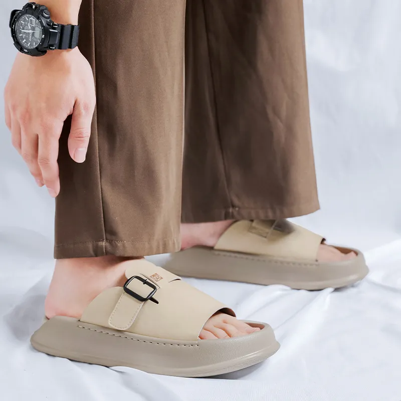 SOBB Rubber Sole Abrasion Resistant Cushioning Slide Slippers Men's-5