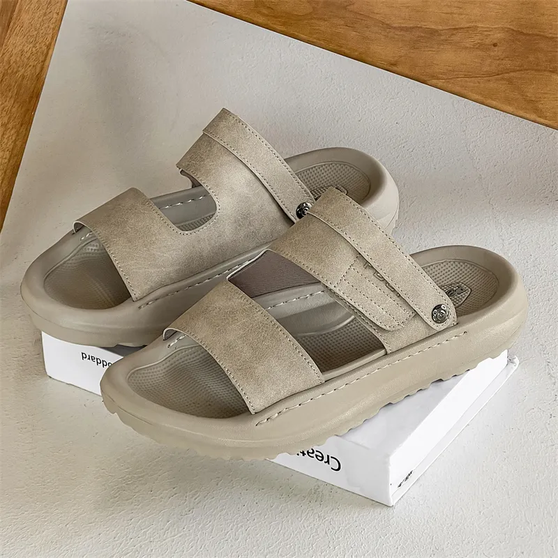 SOBB Beach Sandals Men Black/Gray-8
