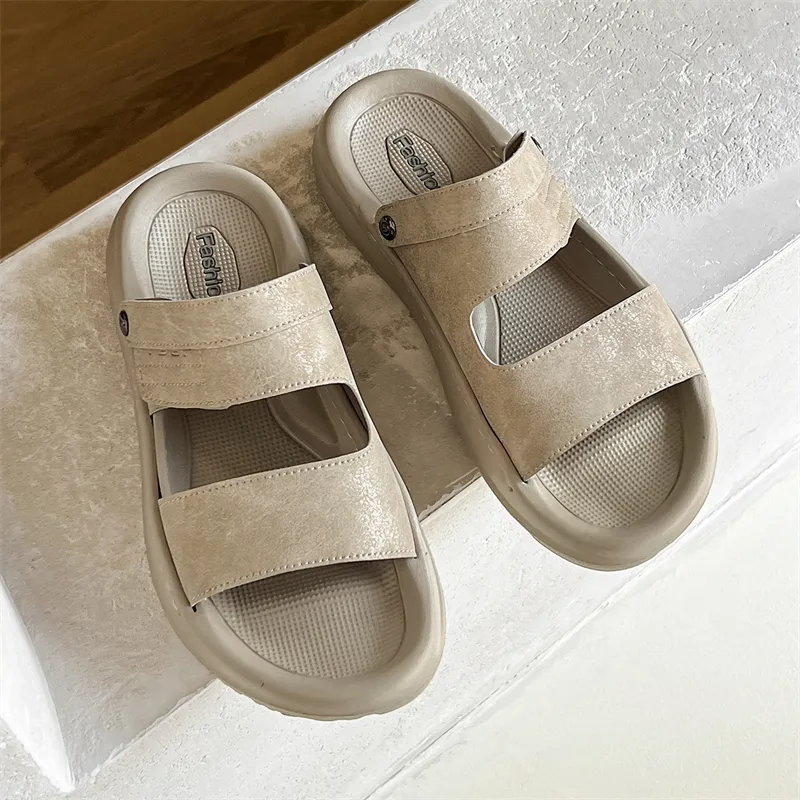 SOBB Beach Sandals Men Black/Gray-9