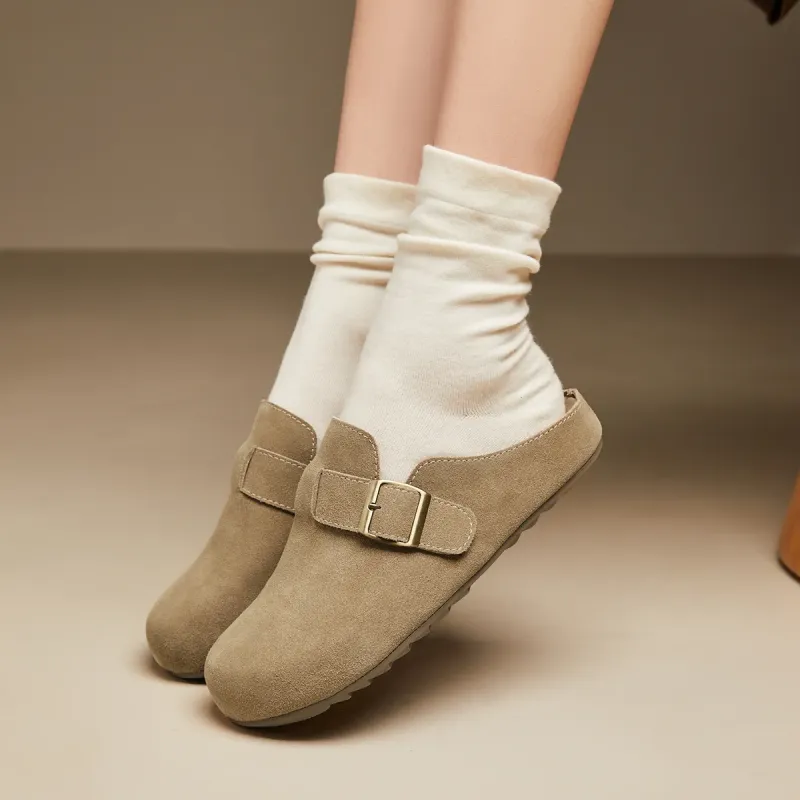 SOBB Rubber Sole Abrasion Resistant Slip Resistant Closed Toe Slippers Women's-2