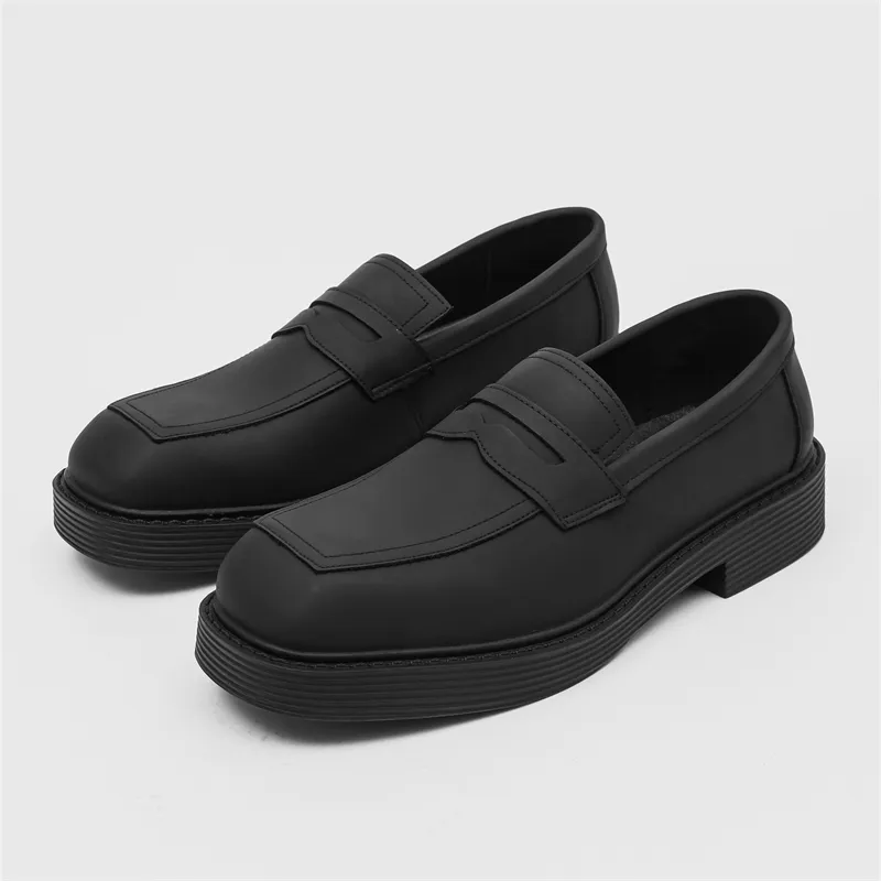 SOBB Loafers Men Black/Red/Brown/Green/Patent Leather/Blue/Purple/Charcoal Black/Gray-43