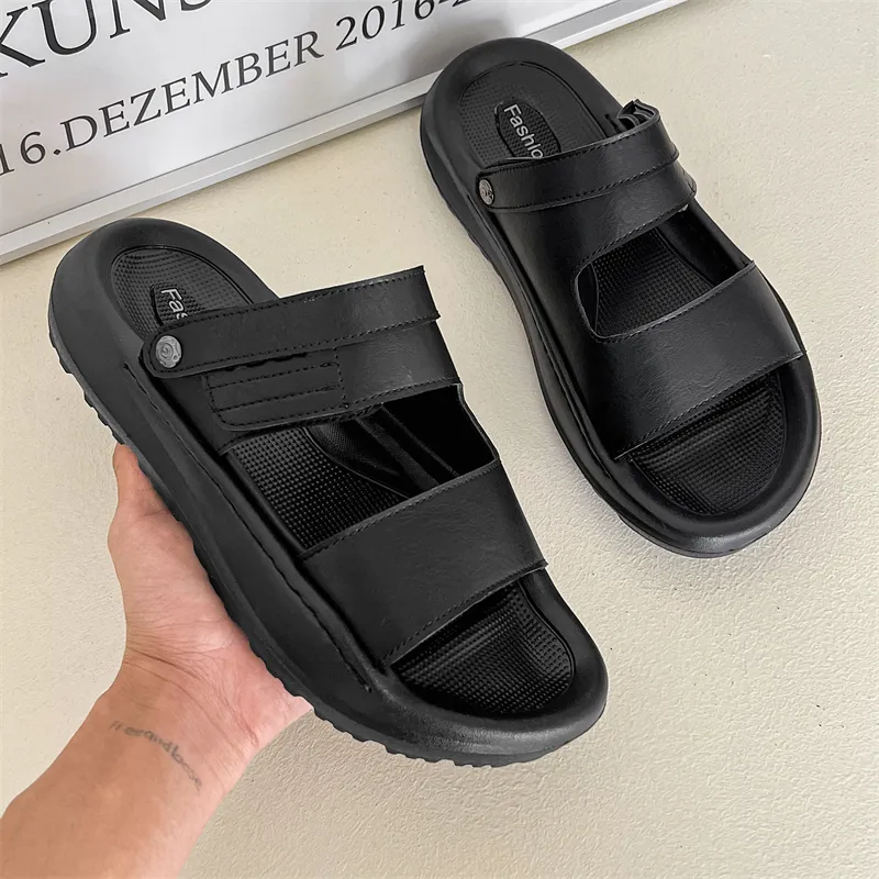 SOBB Beach Sandals Men Black/Gray-4