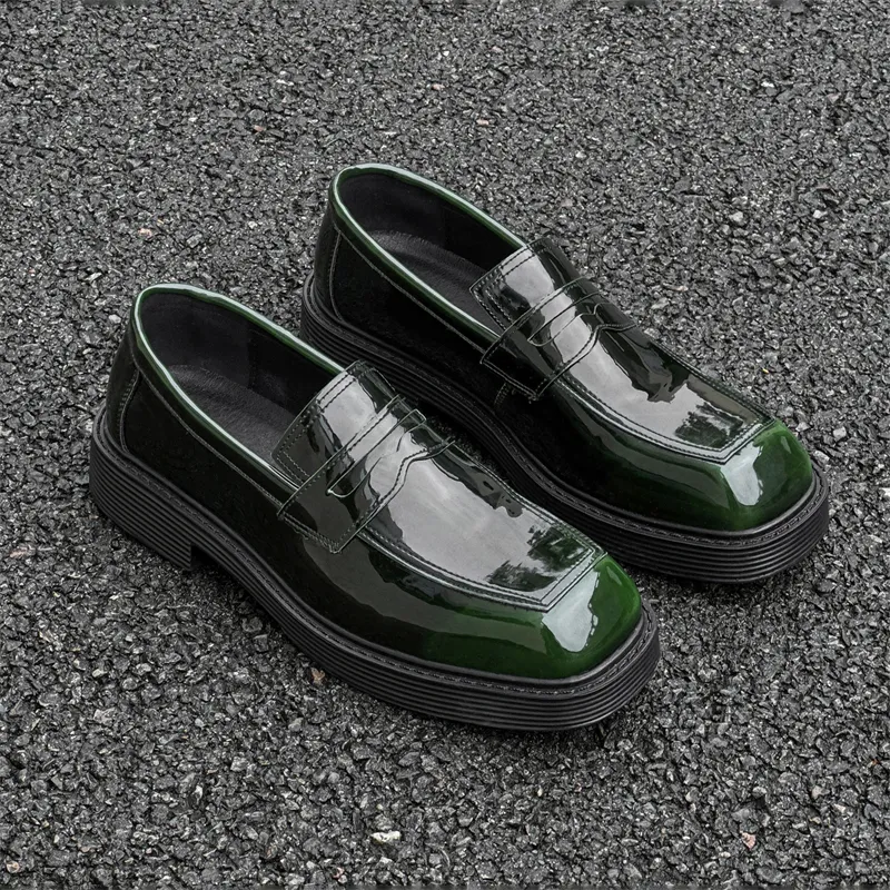 SOBB Loafers Men Black/Red/Brown/Green/Patent Leather/Blue/Purple/Charcoal Black/Gray-20