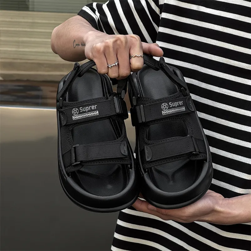 SOBB Beach Sandals Men Black-4