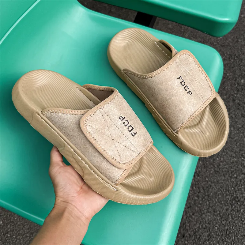 SOBB Slip Resistant Abrasion Resistant Cushioning Slide Slippers Men's Olive Green-11