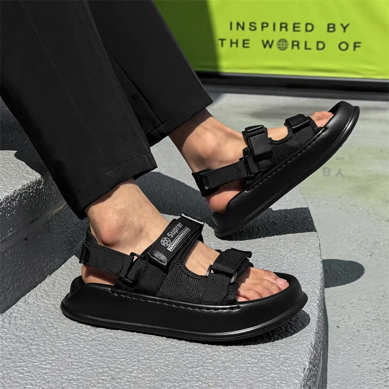 SOBB Beach Sandals Men Black-1