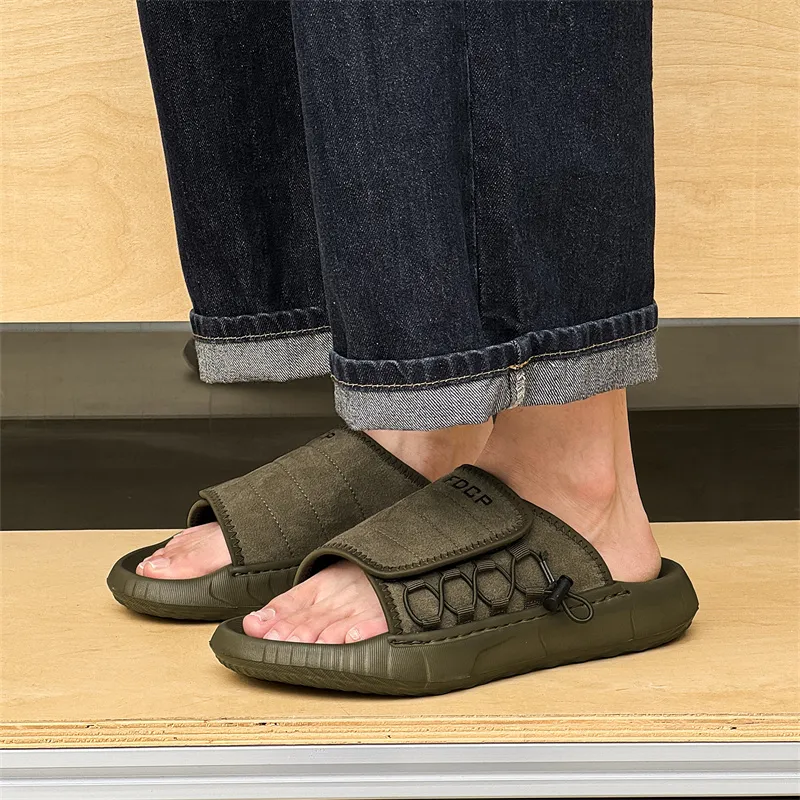 SOBB Slide Slippers Men's Olive Green-3