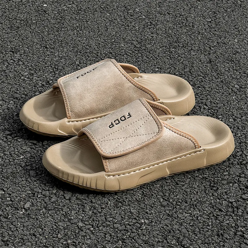 SOBB Slip Resistant Abrasion Resistant Cushioning Slide Slippers Men's Olive Green-8