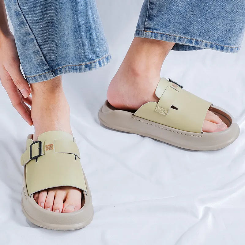 SOBB Rubber Sole Abrasion Resistant Cushioning Slide Slippers Men's-13