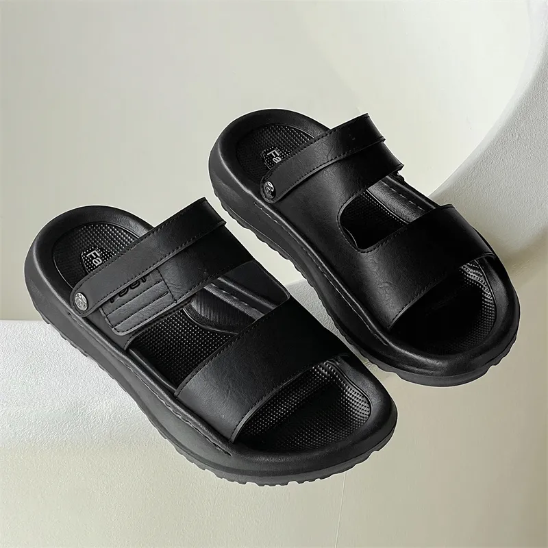 SOBB Beach Sandals Men Black/Gray-1