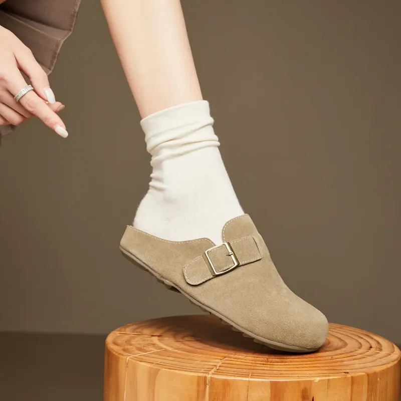 SOBB Rubber Sole Abrasion Resistant Slip Resistant Closed Toe Slippers Women's-4