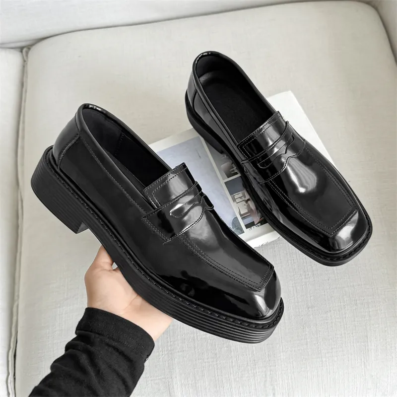 SOBB Loafers Men Black/Red/Brown/Green/Patent Leather/Blue/Purple/Charcoal Black/Gray-29