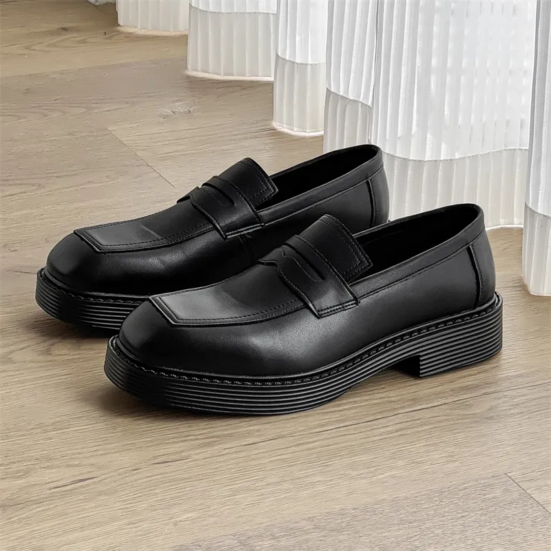 SOBB Loafers Men Black/Red/Brown/Green/Patent Leather/Blue/Purple/Charcoal Black/Gray-1