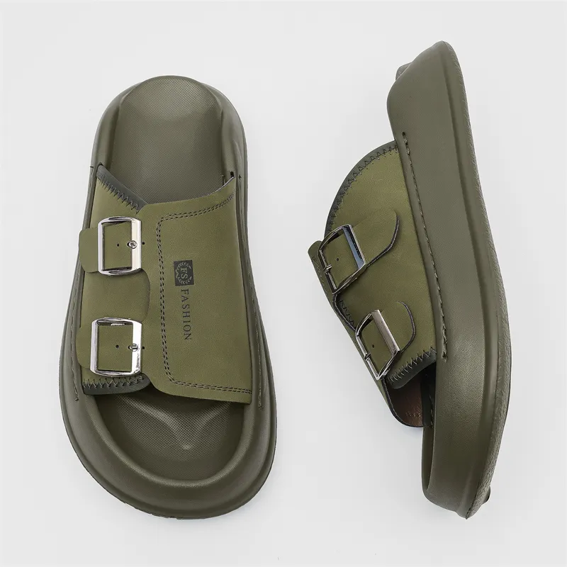 SOBB Rubber Sole Abrasion Resistant Cushioning Slide Slippers Men's-13
