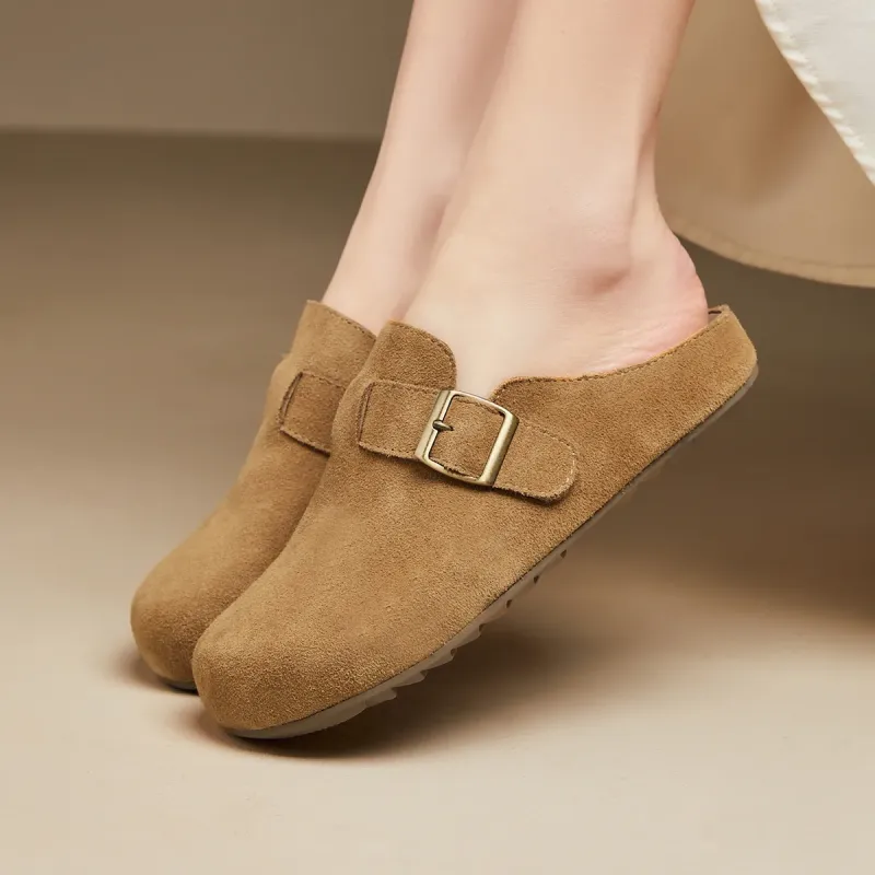 SOBB Rubber Sole Abrasion Resistant Slip Resistant Closed Toe Slippers Women's-8