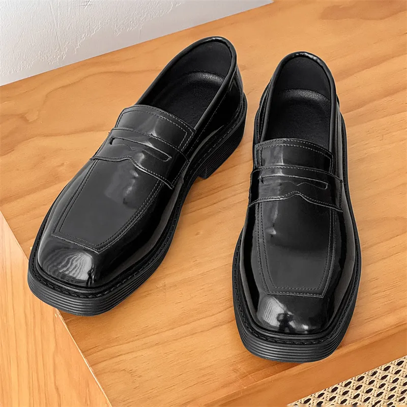 SOBB Loafers Men Black/Red/Brown/Green/Patent Leather/Blue/Purple/Charcoal Black/Gray-27