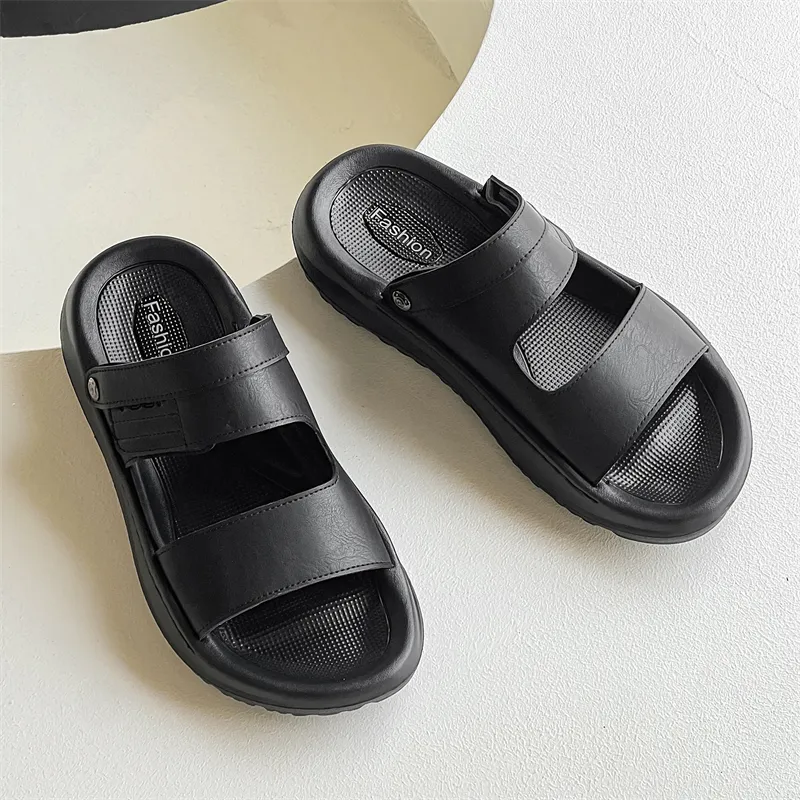 SOBB Beach Sandals Men Black/Gray-3