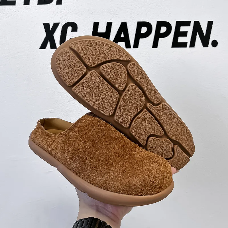 SOBB Rubber Sole Abrasion Resistant Slip Resistant Closed Toe Slippers Men's-33