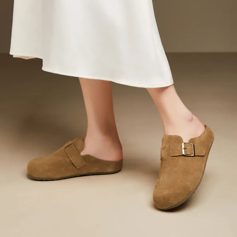SOBB Rubber Sole Abrasion Resistant Slip Resistant Closed Toe Slippers Women's-10
