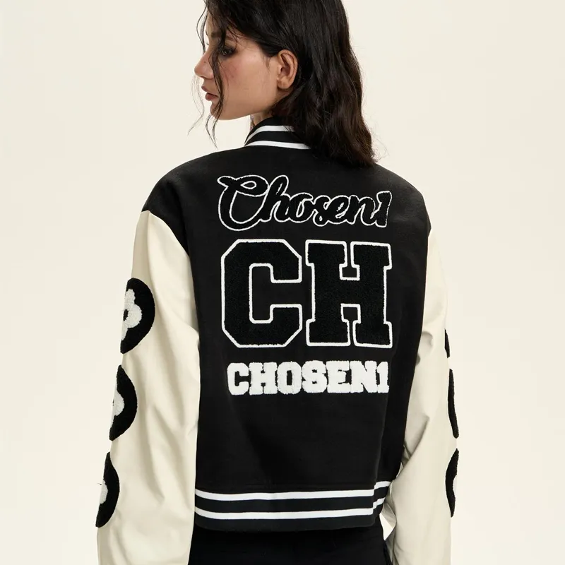 CHOSEN1 CH Small Flower Baseball Jacket Unisex-8